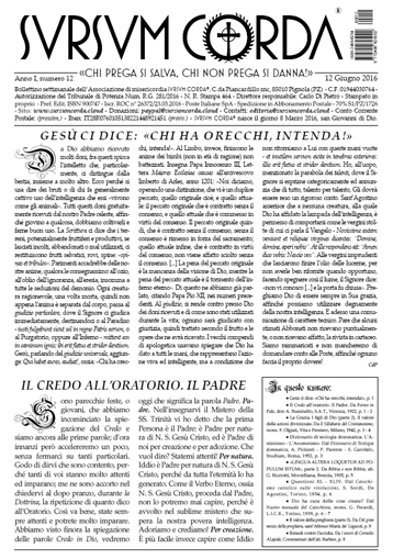 Sursum Corda Numero 12 del 12 giugno 2016